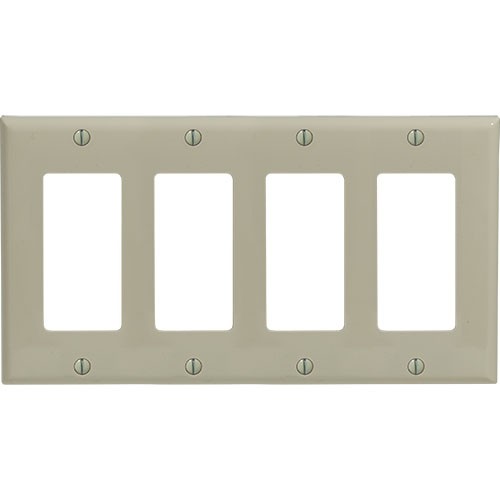 4-gang Decorator/GFCI Wallplate, Standard