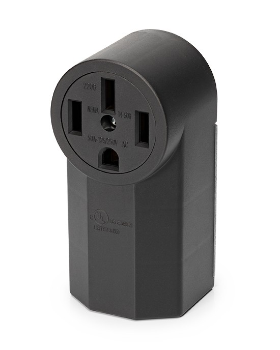 50A 4-wire Grounded Receptacle, Surface Mount