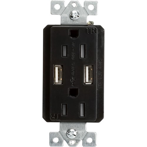 15A Duplex Receptacle/Dual USB