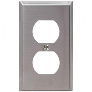 1 Gang Duplex Receptacle Stainless Wall Plate